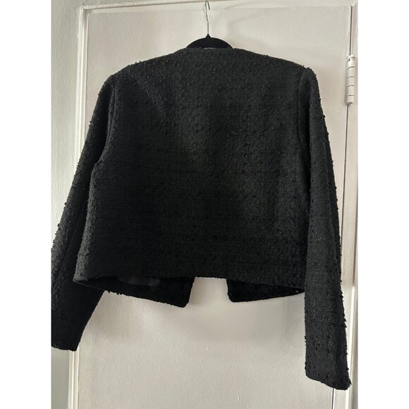 Abercrombie & Fitch Black Collarless Boucle Jacket - Picture 4 of 5